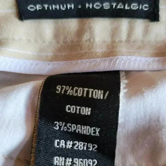 0ptimun Nostalgia Beige with White Stripe Pencil  Skirt size 10 - Picture 2 of 6